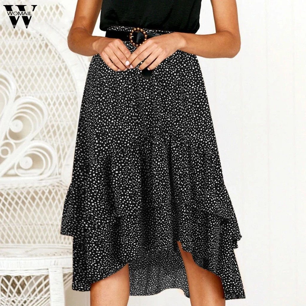 Женская юбка с оборками повседневные шорты в горошек J26 2019|Женские юбки| |