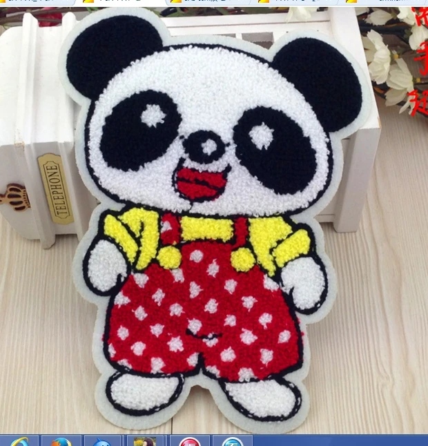 Оптовая продажа лот большой красный горошек юбка панда сестра Вышивание на ткани