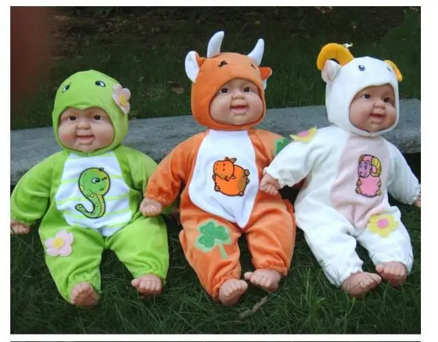 12 видов стилей животных кукла Зодиак искусственным смехом силиконовая детская