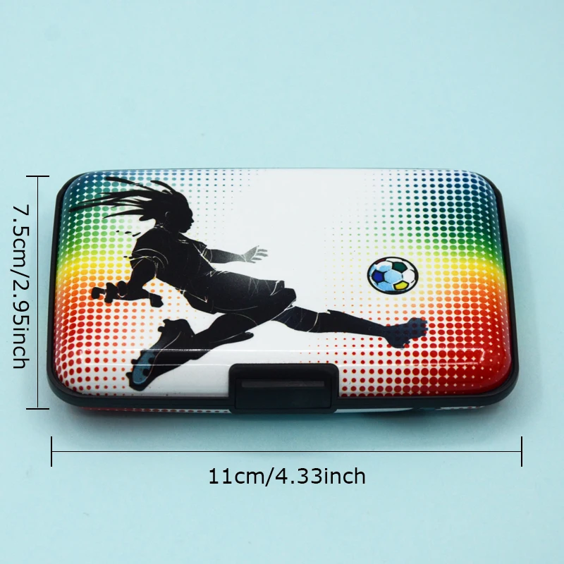 BONAMIE Colorful Boy Prints Aluminum Wallet Bank Credit Card Case Box RFID Blocking Slim Metal Business ID Holders 6 Slots | Багаж и сумки
