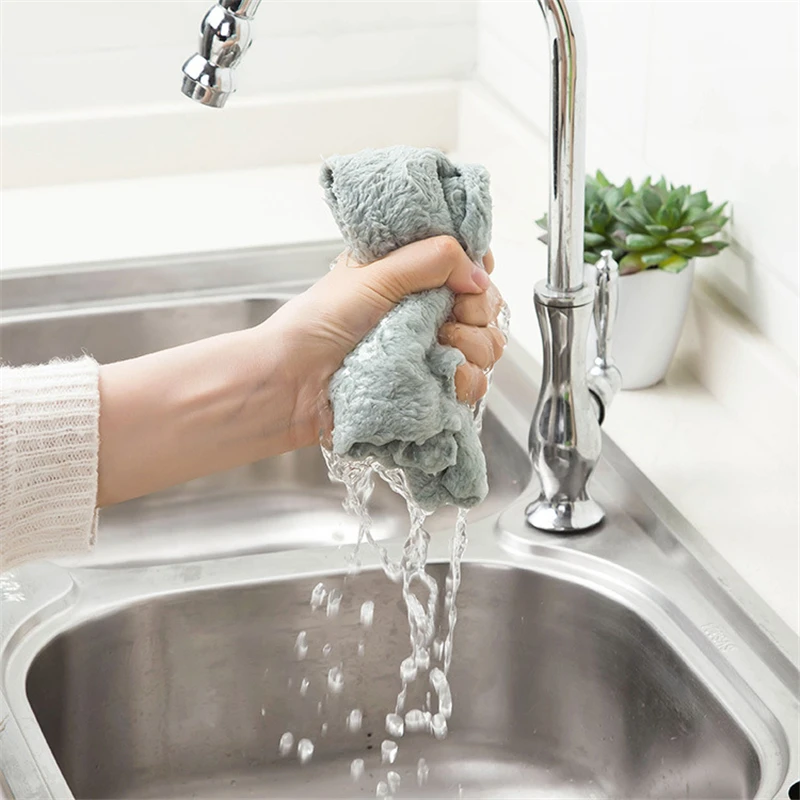 ONEUP супер впитывающее кухонное полотенце чистая ткань коралловые флисовые