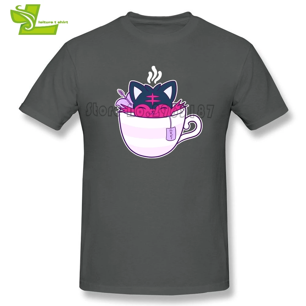 Мужская футболка Litten Tea в стиле аниме крутые нормальные свободные топы летние