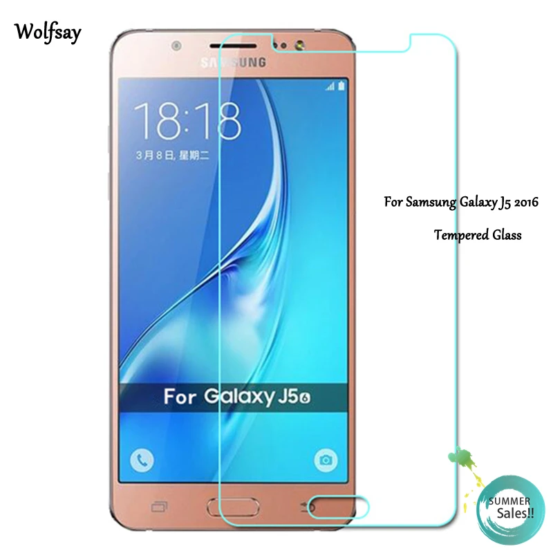 2 шт. стекло для samsung Galaxy J5 2016 защита экрана закаленное пленка телефона 2016|glass for