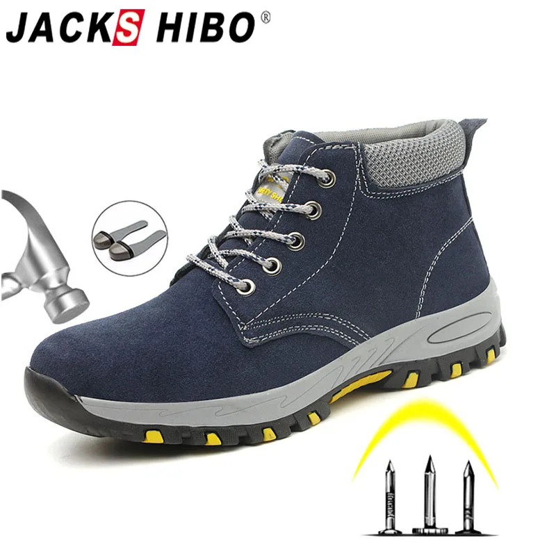 JACKSHIBO мужские ботинки рабочие со стальным носком защитные для мужчин