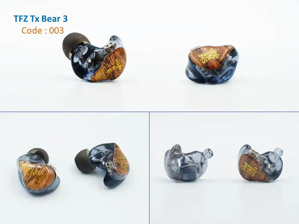 Brown TFZ TX Bear 3 3BA 2pin 0,78 мм съемные HiFi аудиофиловые наушники-вкладыши IEMs - Цвет: Brown