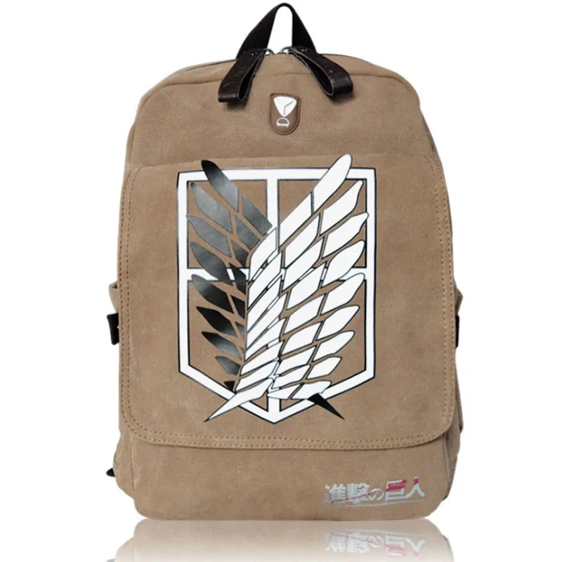 Атака на Титанов Shingeki no Kyojin цельный Наруто рюкзак большая плечевая дорожная сумка рюкзак холщовые рюкзаки Mochila Daypack