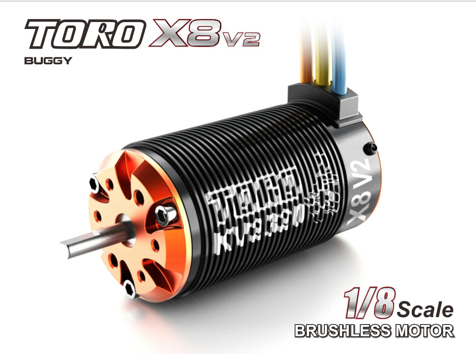 Toro X8 V2 бесщеточный 6 полюсный Бессенсорный двигатель 1/8 RC автомобиль багги кв 7T|1/8