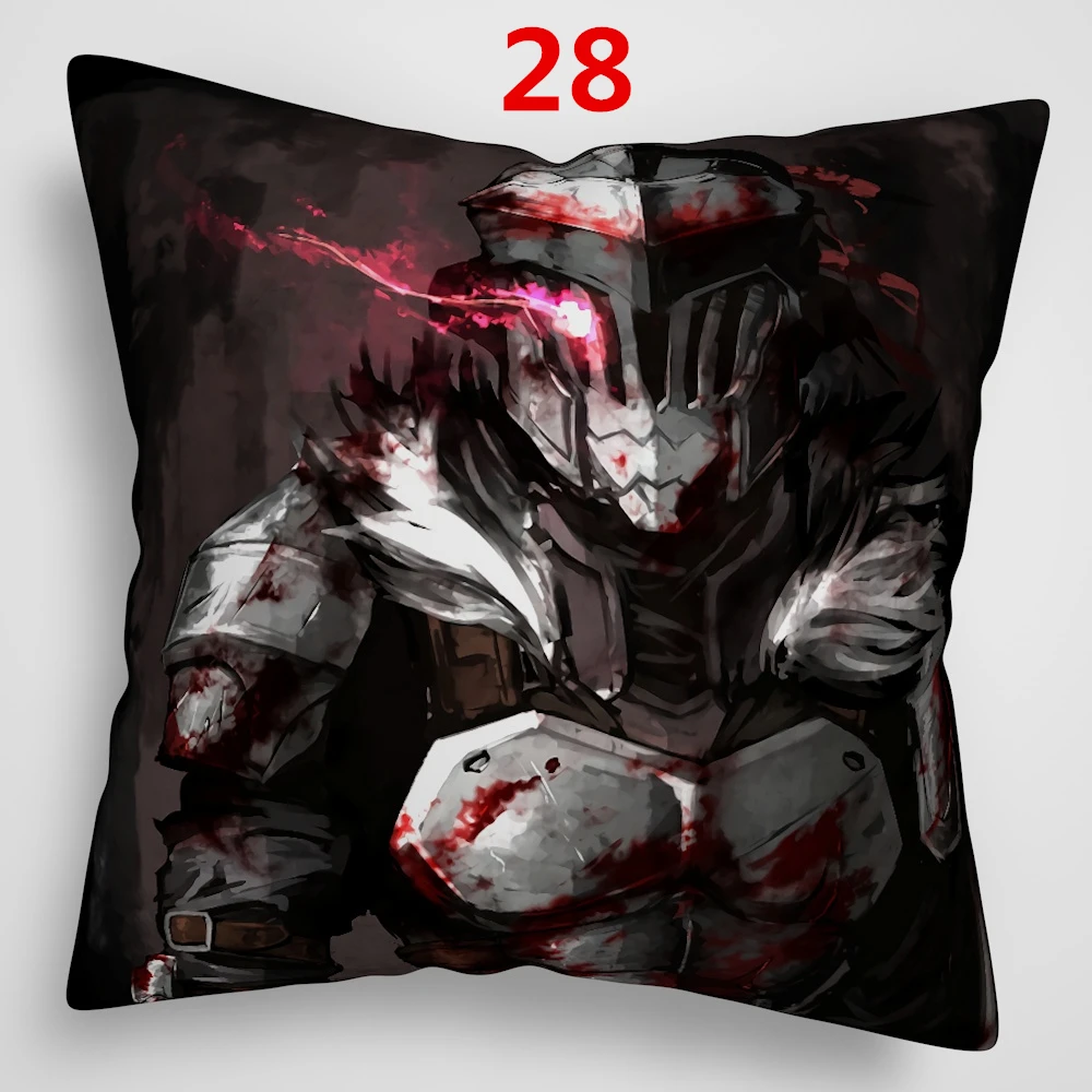 Suef Аниме Манга Гоблин Slayer аниме Двусторонняя крышка диванная Подушка 16x16 дюйм(ов) 40x40 см - Цвет: 28
