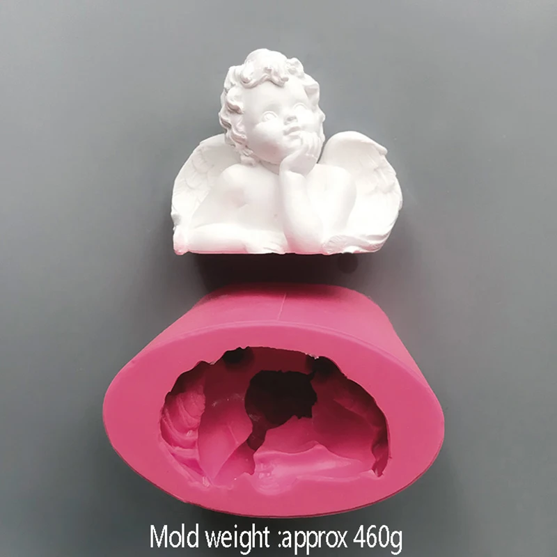 3D романтический Ангел свечи силиконовые формы для глины Детские мыло ароматический гипсовый украшения торта инструменты бетон полимерная форма DIY ремесла
