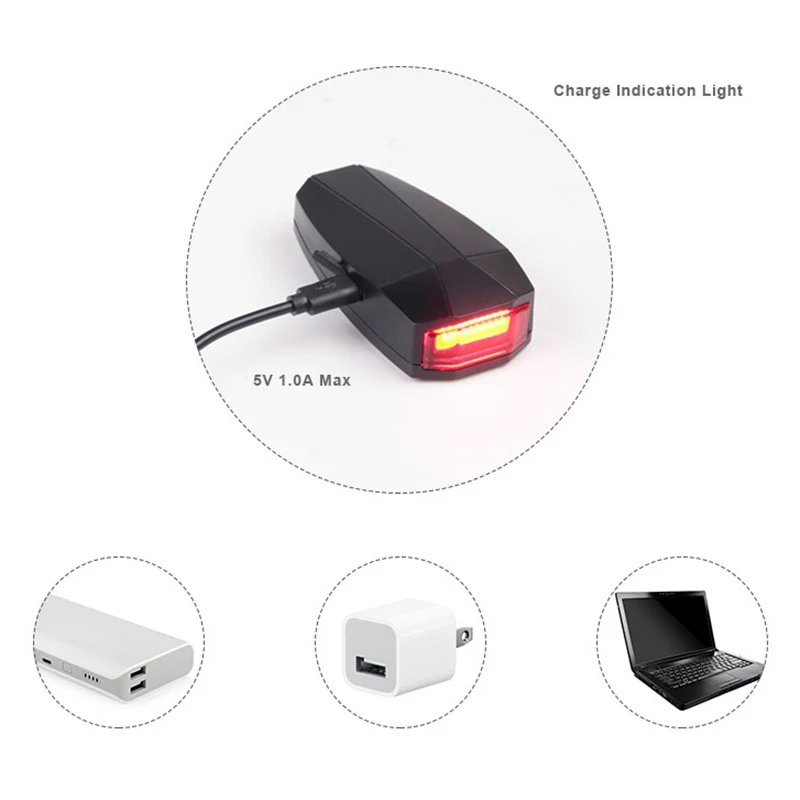 SEWS велосипедный задний фонарь + Противоугонная сигнализация USB зарядка