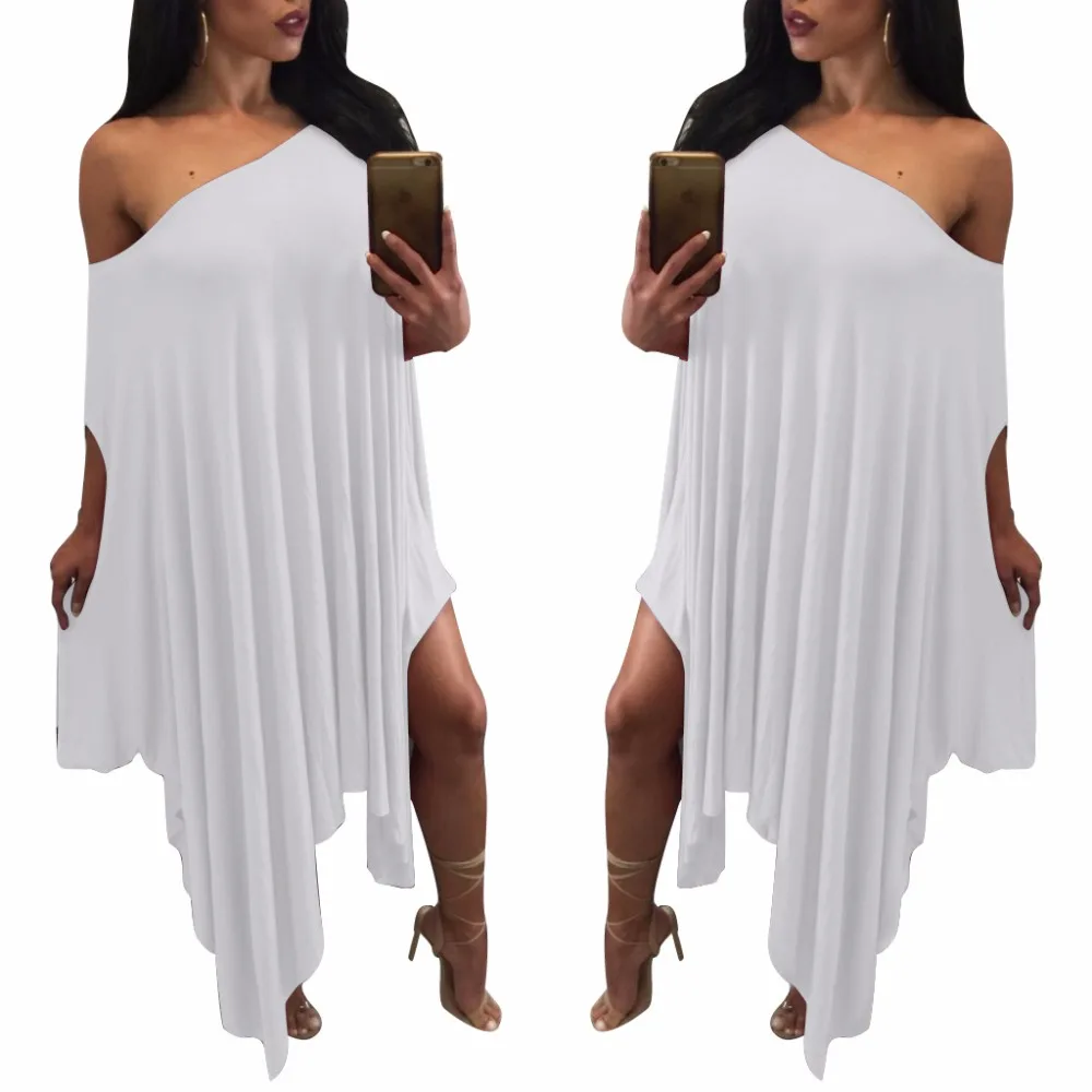 2017 Для женщин летнее платье Асимметричный Платья для Плиссированные Свободные с