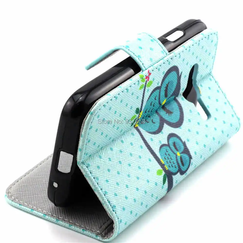 50pcs/lot For Samsung Galaxy Ace NXT 4 G313 G313H Owl Wallet Style 2 ID Card Slots Leather Case with Stand Free Shipping |