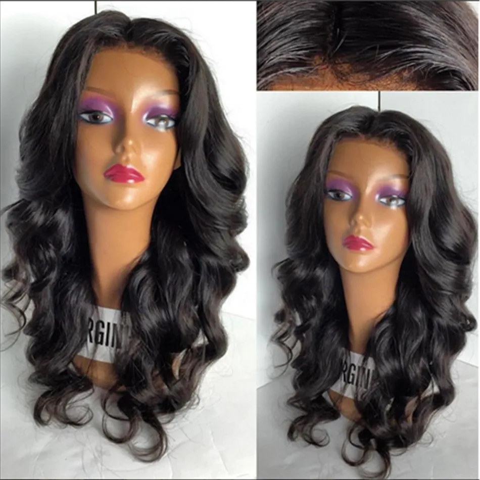 150% Плотность Полный Парик Шнурка Объемной Волны Шнурок Человеческих Волос