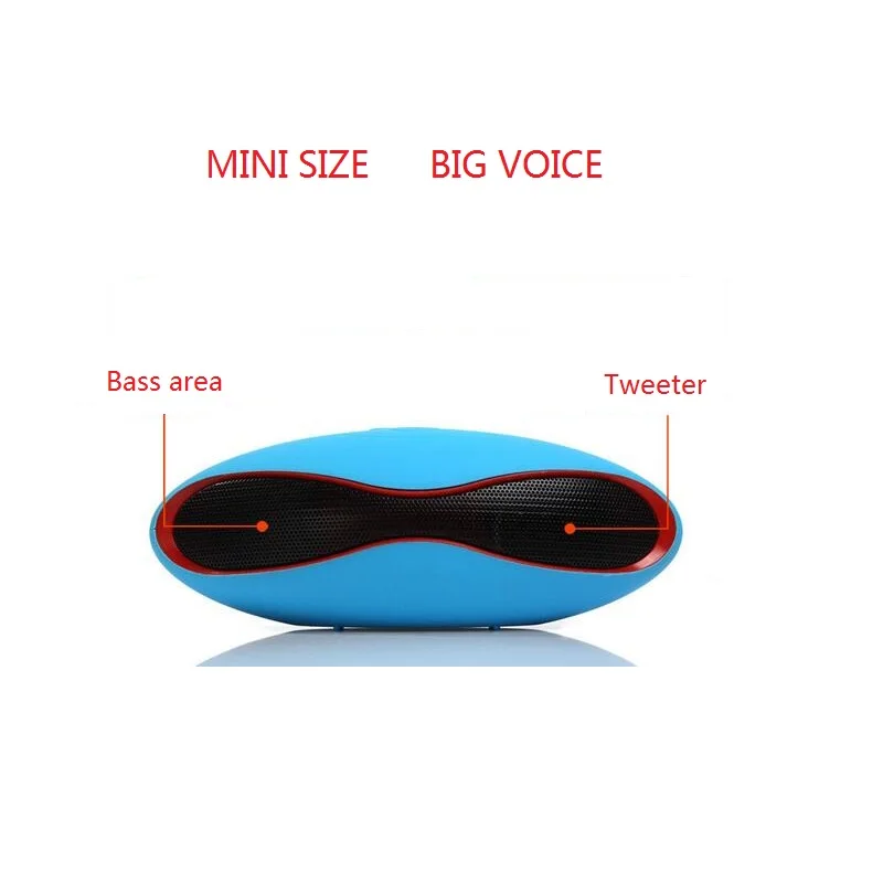 RBAYSALE Bluetooth Wireless Speaker Rugby Football Portable Mini HIFI Bass Loudspeaker Music Player TF Card Radio U Disk | Электроника