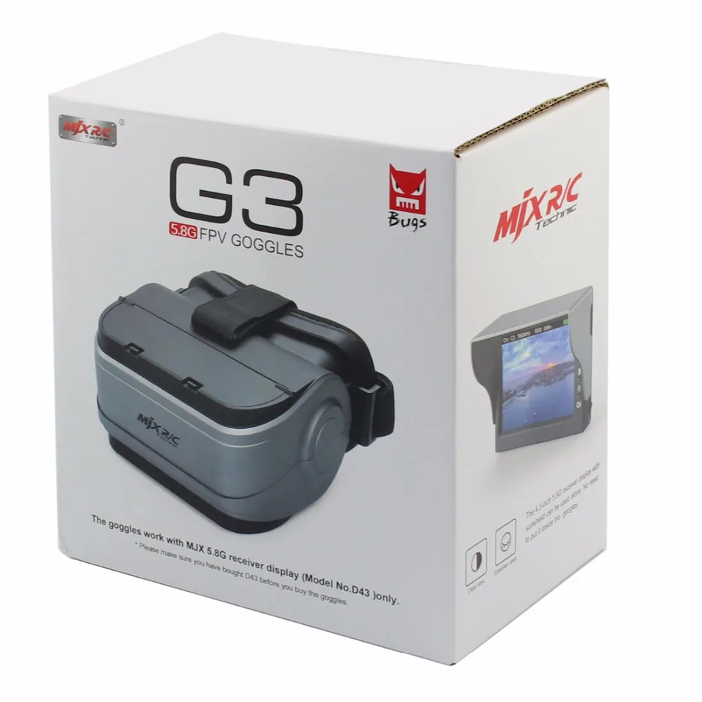 MJX G3 5 8G FPV очки виртуальной реальности видео для D43 приемник монитор ошибки 6