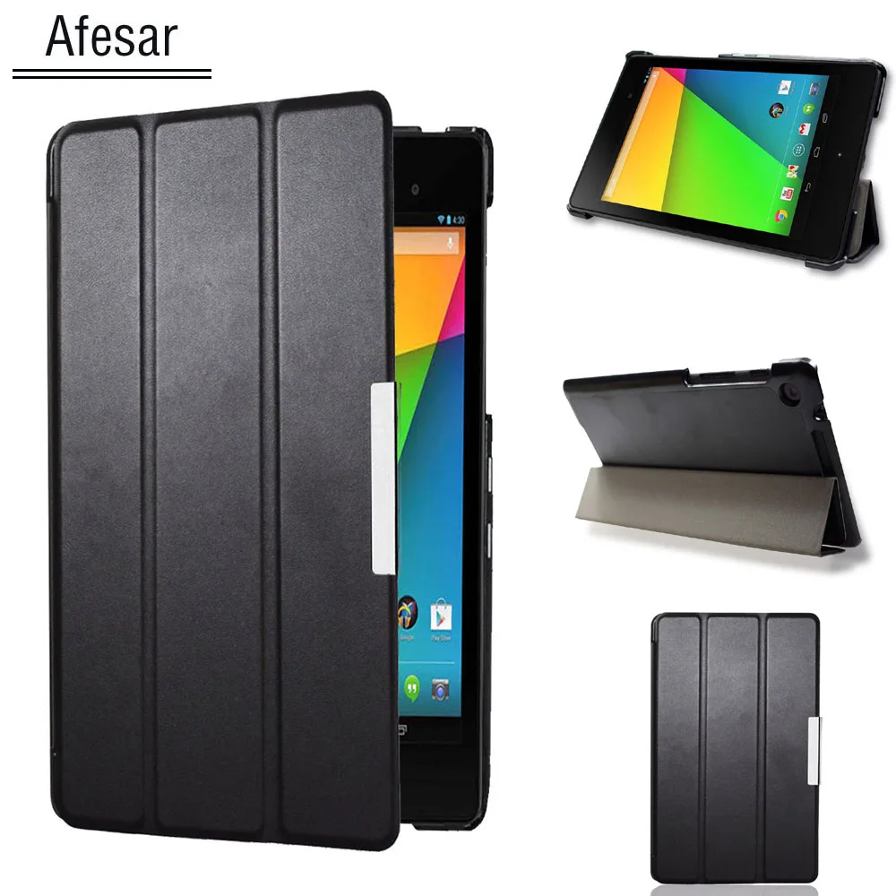 Фото Умный кожаный чехол для Nexus 7, Ультратонкий флип-чехол для Asus Google Nexus 7 FHD 2nd (2nd Gen.2013), Магнитный чехол-книжка с функцией автоматического сна №1