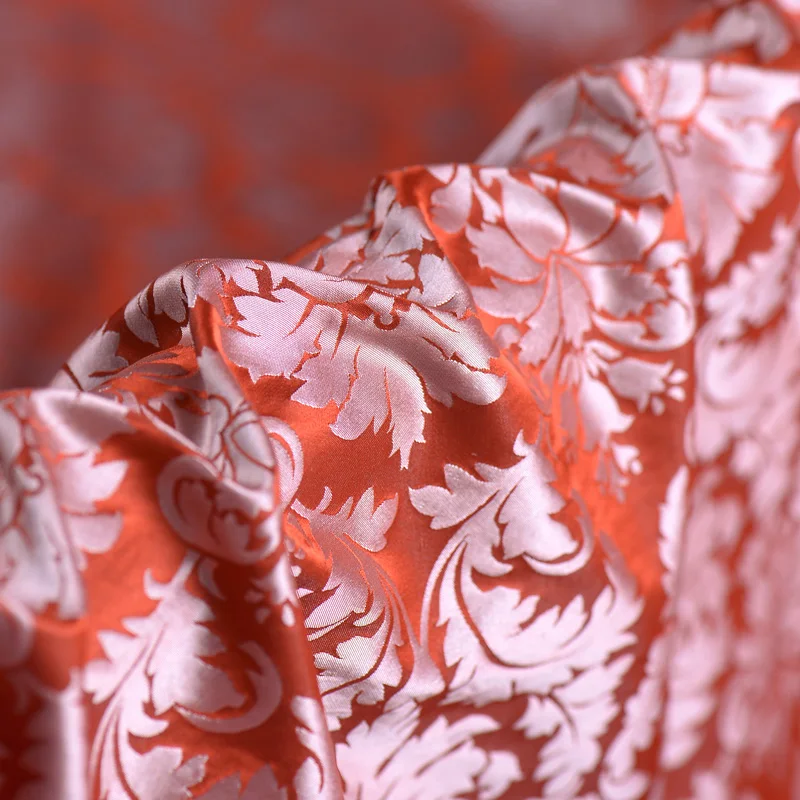 

117cm Chinese silk brocade fabric 38mm yarn-dyed silk fabric suit dress silk fabric material wholesale silk cloth