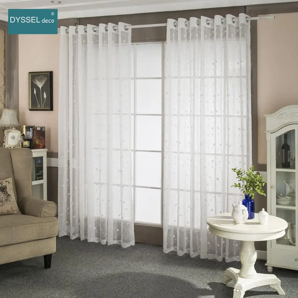 Современный домашний прозрачный гребешок с вышивкой цветочная оконная