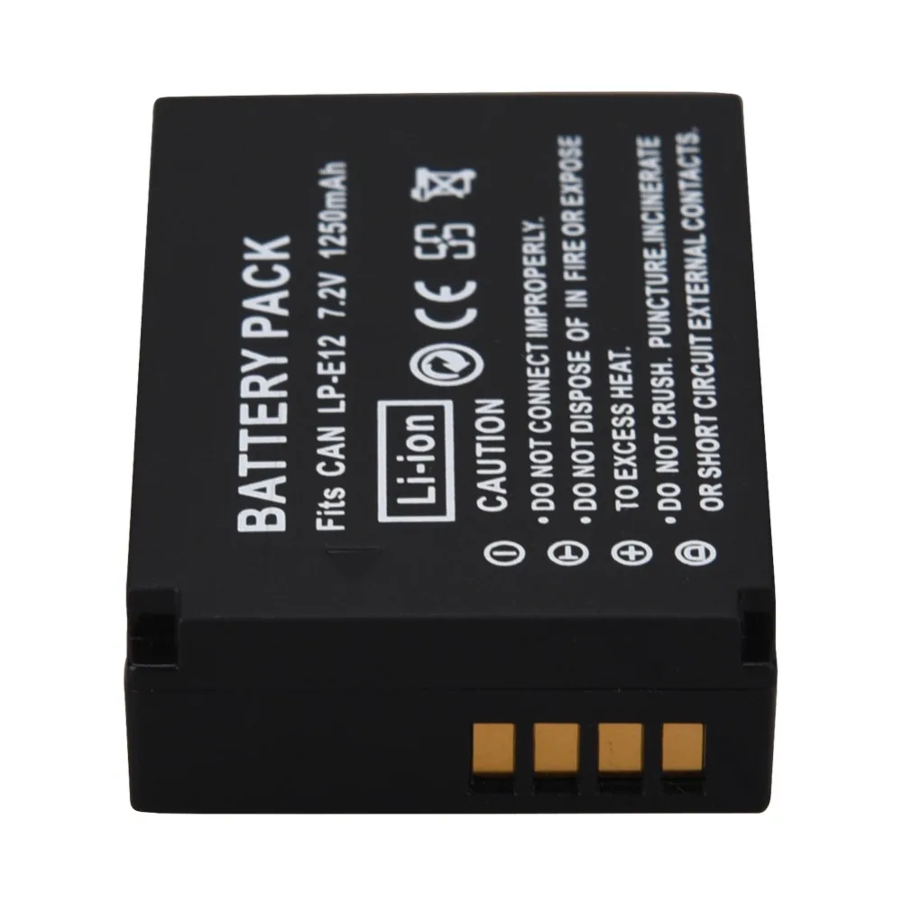 Аккумулятор для камеры Canon EOS 100D Kiss X7 Rebel SL1 M10 1250 мАч LPE12 LP E12 аккумулятор dslr|battery for