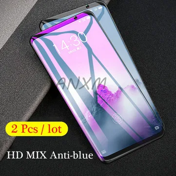 2 шт./лот, закаленное стекло 9H для meizu 16 16, защита экрана, полное покрытие, стекло для meizu 16X16 th plus, защитная пленка - Цвет: HD MIX Anti-blue