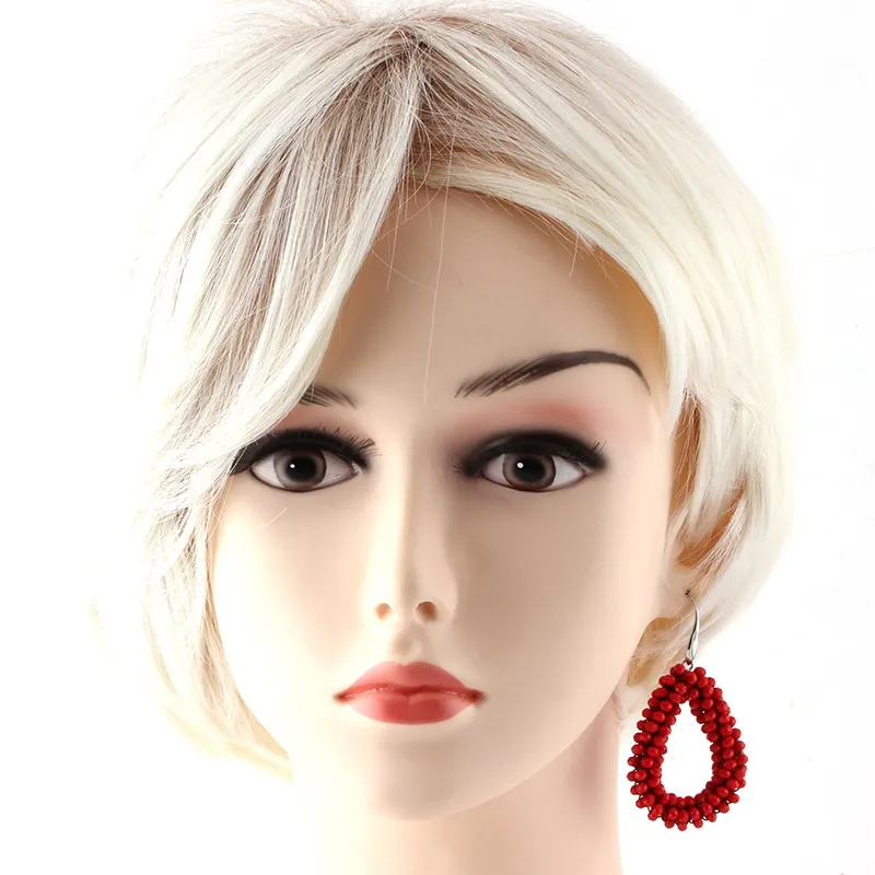 Sehuoran Висячие серьги для женщин Кристалл граненые бусины ручной работы большие