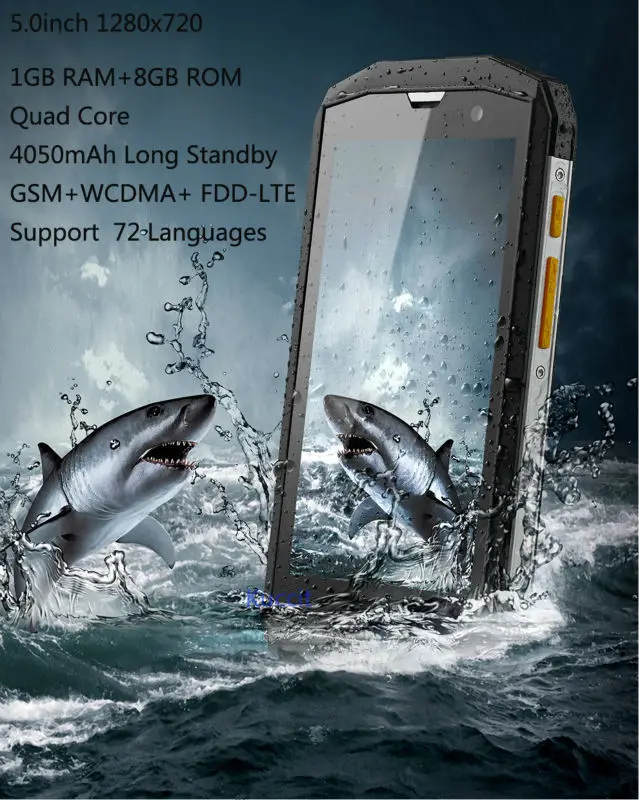 Разблокированный сотовый телефон 5S Qualcomm четырехъядерный 5 0 ''ips Android 4 ip67