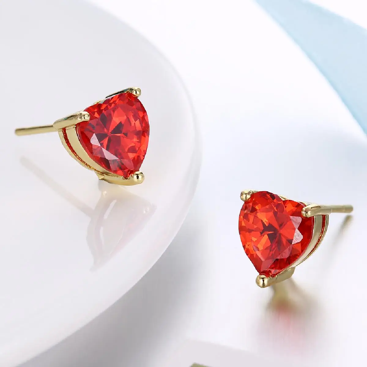 Подарок на день матери для мамы модные серьги красный/розовый/белый австрийский