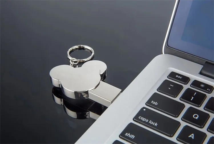 Высокоскоростной флеш накопитель с Микки USB 3 0 Подарочный металлический Алмазный