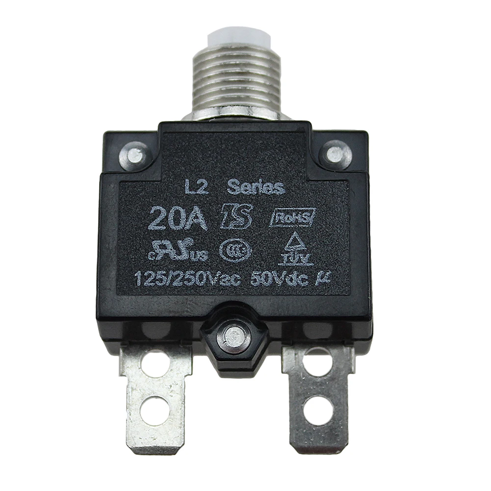 5A/10A/15A/20A/30AMP Panel Mount Push Button Moulded Case Resettable Electric Protection Circuit Breaker Thermal Air Switch |