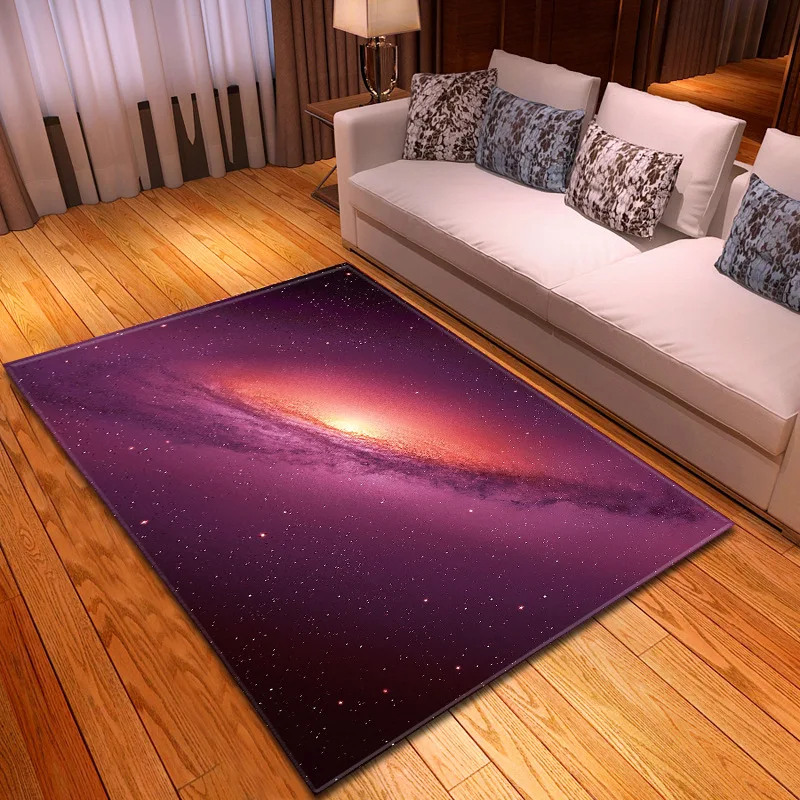 Простой Таинственный Звездное ковер для гостинной спальни столовая rugs and carpets шелковистый для дома, гостиной Космический galaxy ковер