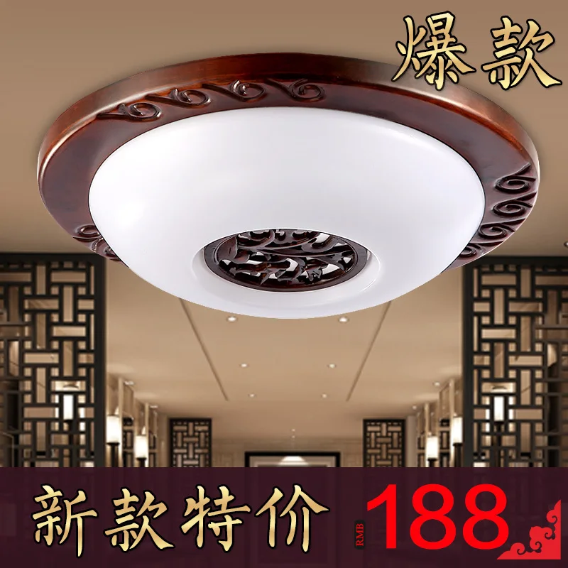 8090 Chinese modern minimalist lighting fixtures Ceiling aisle led round wooden balcony bedroom living room lights | Обустройство