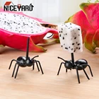 Вилки для фруктов NICEYARD Kawaii вилка для фруктов в форме муравья, закуска пирог десерт, многоразовые, 12 шт.компл.
