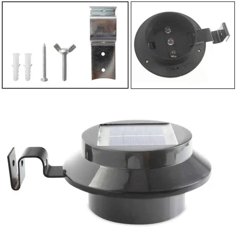 1x3 светодиода с датчиком освещения питанием от солнечной батареи забор солнечные