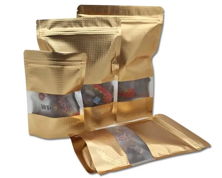 Qi 100 шт./лот 9 размеров Алюминиевая Упаковка кофейные мешки ziplock алюминиевые