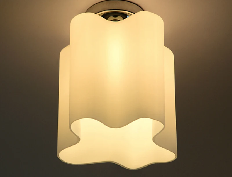 Потолочный светильник с одной головкой белое облако современный стеклянный для