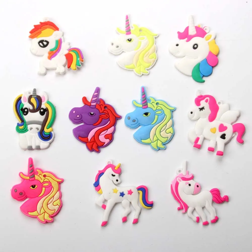 

200pcs Silicone Rubber Unicorn Flower Accessories 5.5cm Cute Hair Garment Accessories DIY Headwear Chic Headwrap