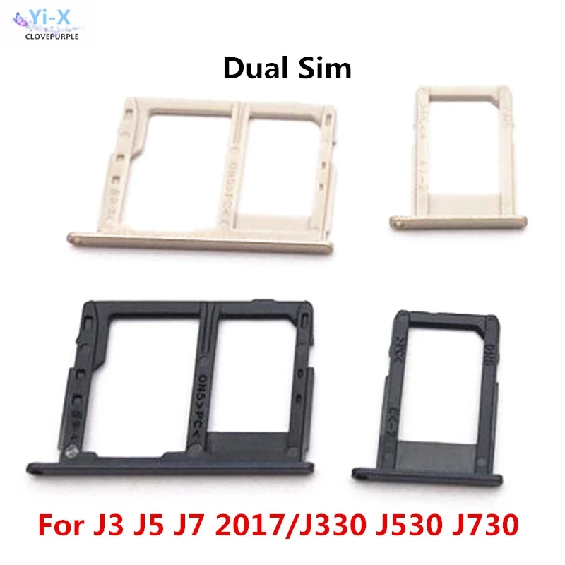 100 шт./лот держатель слота для SIM карты + карт Micro SD Samsung Galaxy J3 2017 J5 J7 2017/J330 J530