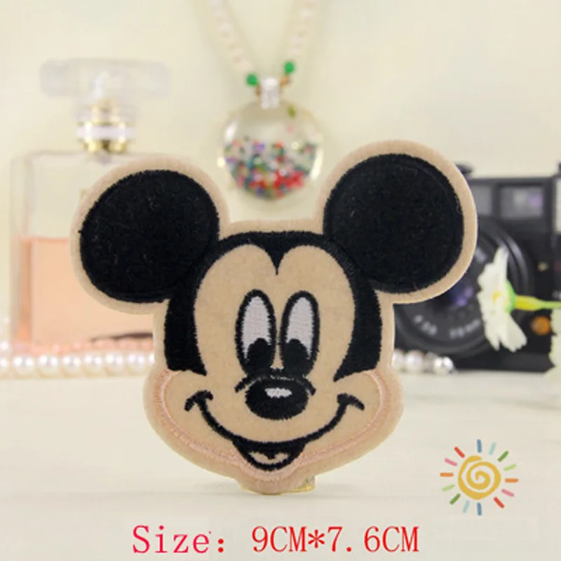 2016 NEW Cloth Paste Mickey &amp Minnie Patches Clothes Decoration Stickers DIY Cartoon Family Fitted With Plastic Accessories | Дом и сад
