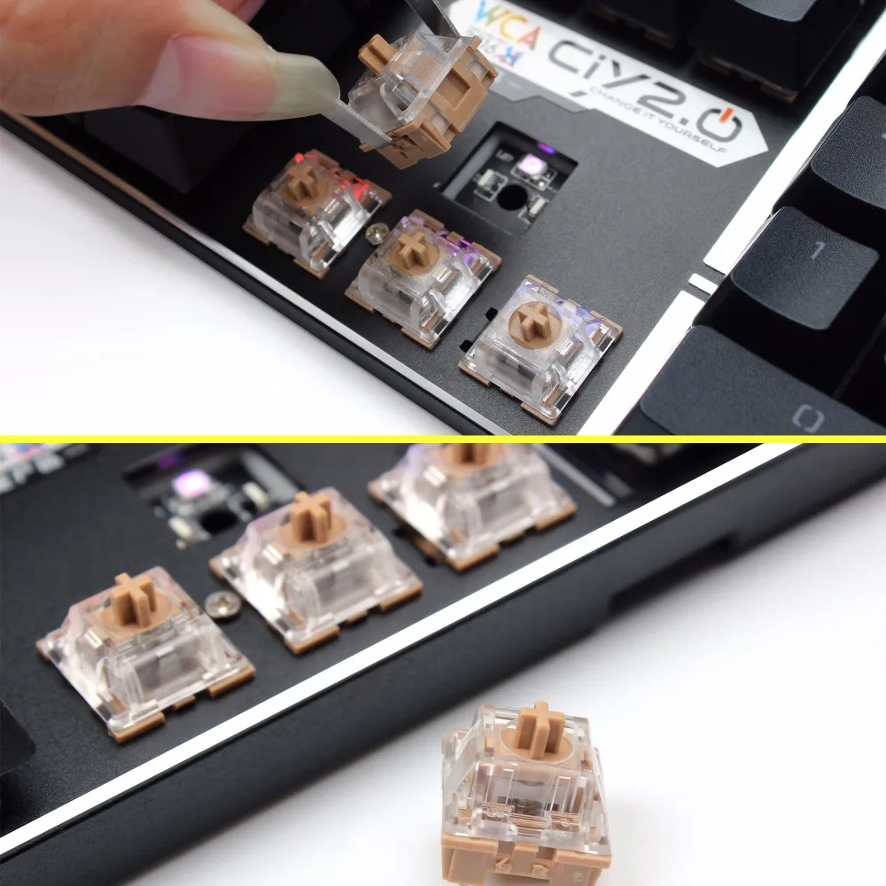 Механическая игровая клавиатура оптической связи коммутатора RGB подсветкой anti