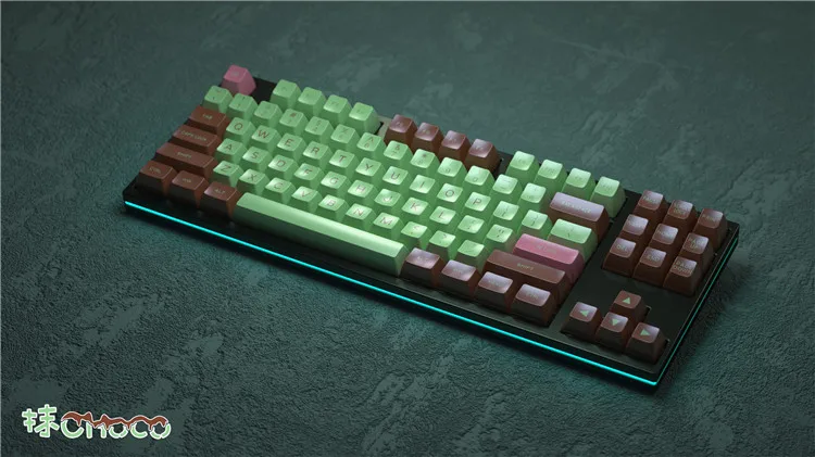 MAXKEY Mchoco SA профиль колпачки Набор для проводной USB механическая клавиатура Вишневый выключатель MX брелки