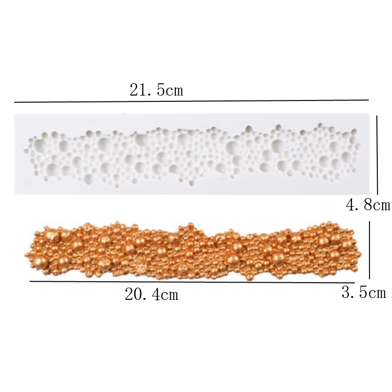 YX0062 Pearl Strip Border Mould Silicone Mold Fondant Cake Decorating Tool Gumpaste Sugarcraft Chocolate Forms Bakeware - Цвет: YX0062