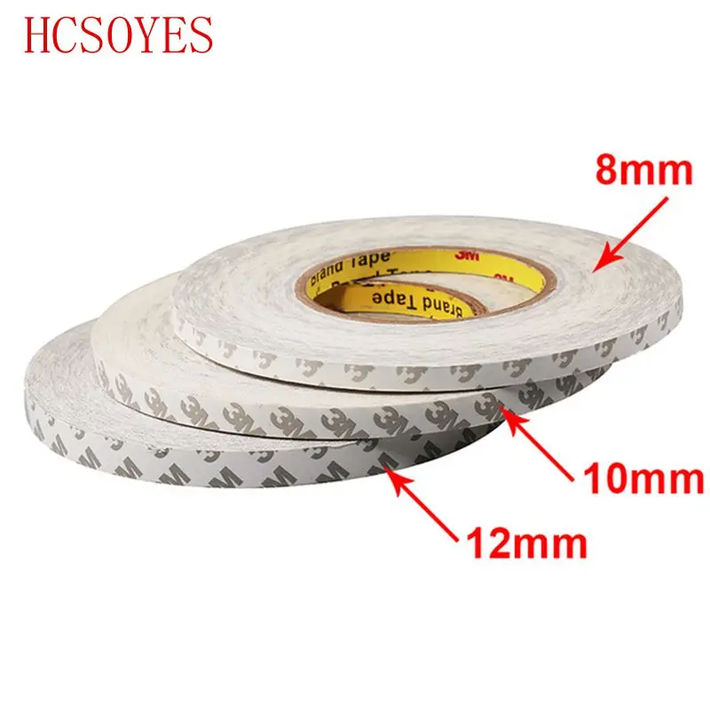 50M/Roll 8mm 10mm 12mm 3M Adhesive Tape Double Sided Tape for 3528 5050 ws2811 Led strips
