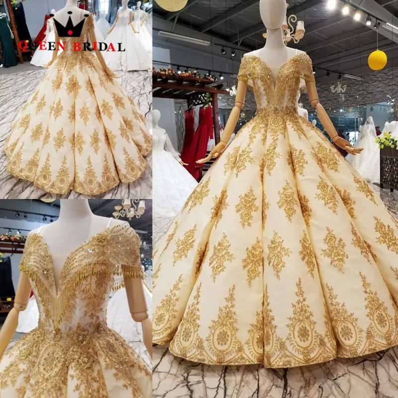 2019 Vestido De Noiva индивидуальный заказ Длина пола линия с плеча свадебные платья