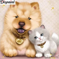 dispaint square round drill 5d diamond painting environmental crafts full diamond embroidery dog cat home decor a12915