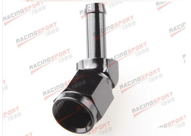 45 градусов 6AN AN6 AN-6 лет до 5/1"(8 мм) Barb шланговый адаптер BlackAD86001