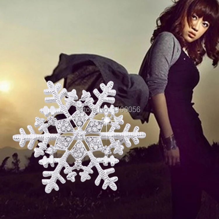 Jogos Vorazes Брошь заколка на шарф Золотая Снежинка броши X0892|snowflake brooch|pin broochscarf clip |