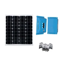 kit panneau solaire 12v 50w solar charger battery solar charge controller 12v24v 10a pwm dual usb caravanas y autocaravanas