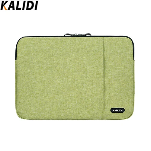 Сумка KALIDI для ноутбука, водонепроницаемый чехол для ноутбука Macbook Air 11 13 Pro 13 15 Dell Asus hp acer Sleeve 13,3 14 15,6 дюймов - Цвет: Green