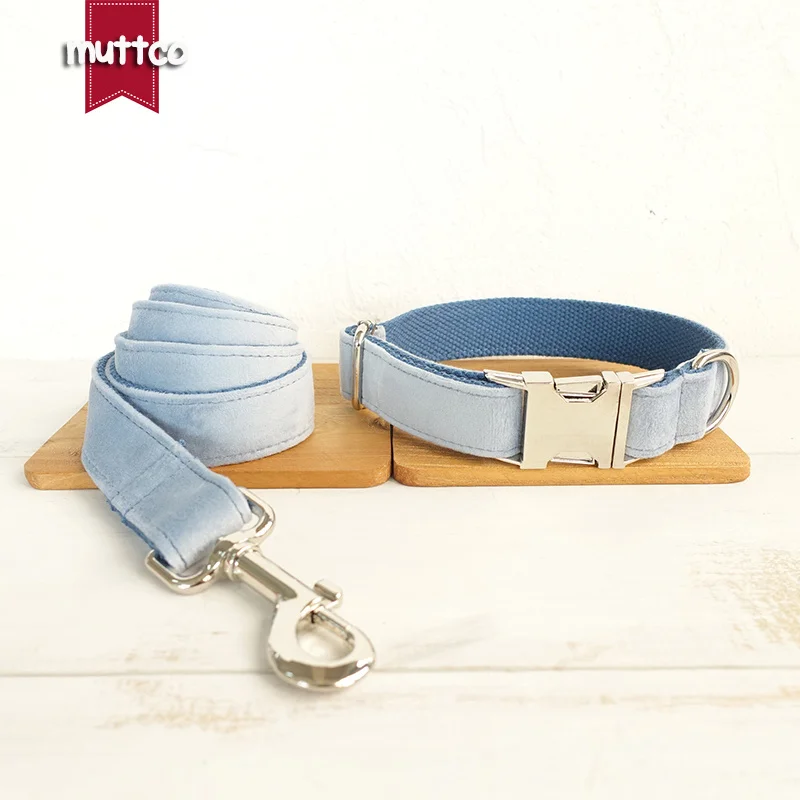 Индивидуальный индивидуальный ошейник MUTTCO для собак прочный POWDERBLUE домашних