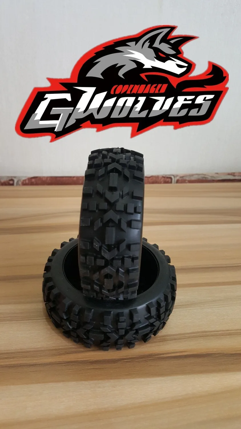 2 шт. gwolves 1/8 RC багги Грузовик Весы внедорожные шины нейлон плюс Жесткий колеса